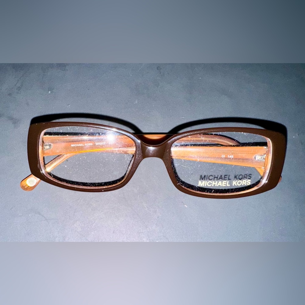 NWT ~ Michael Kors Bailey Eyeglass Frame Dark Brown & Amber MK622 MICMK622237-Z
